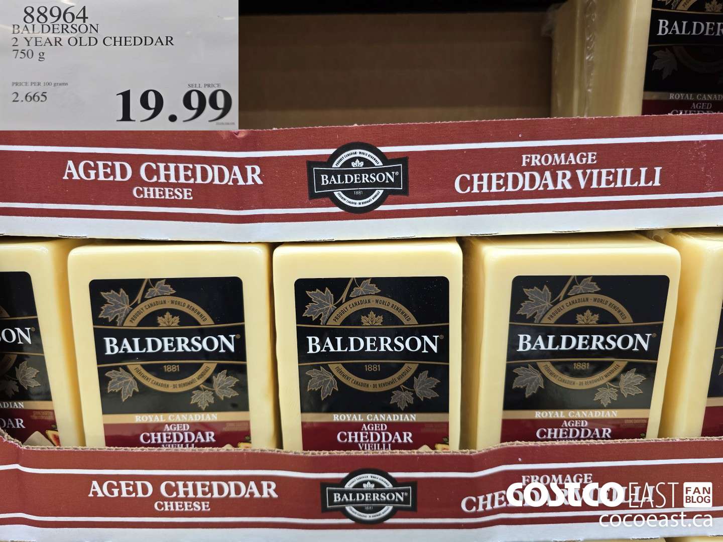 88964 BALDERSON 2 YEAR OLD CHEDDAR 750 g $19.99