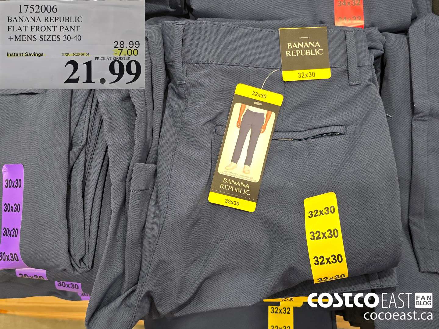 1752006 BANANA REPUBLIC FLAT FRONT PANT +MENS SIZES 30-40 ($7.00 INSTANT SAVINGS EXPIRES ON 2025-08-03) $21.99