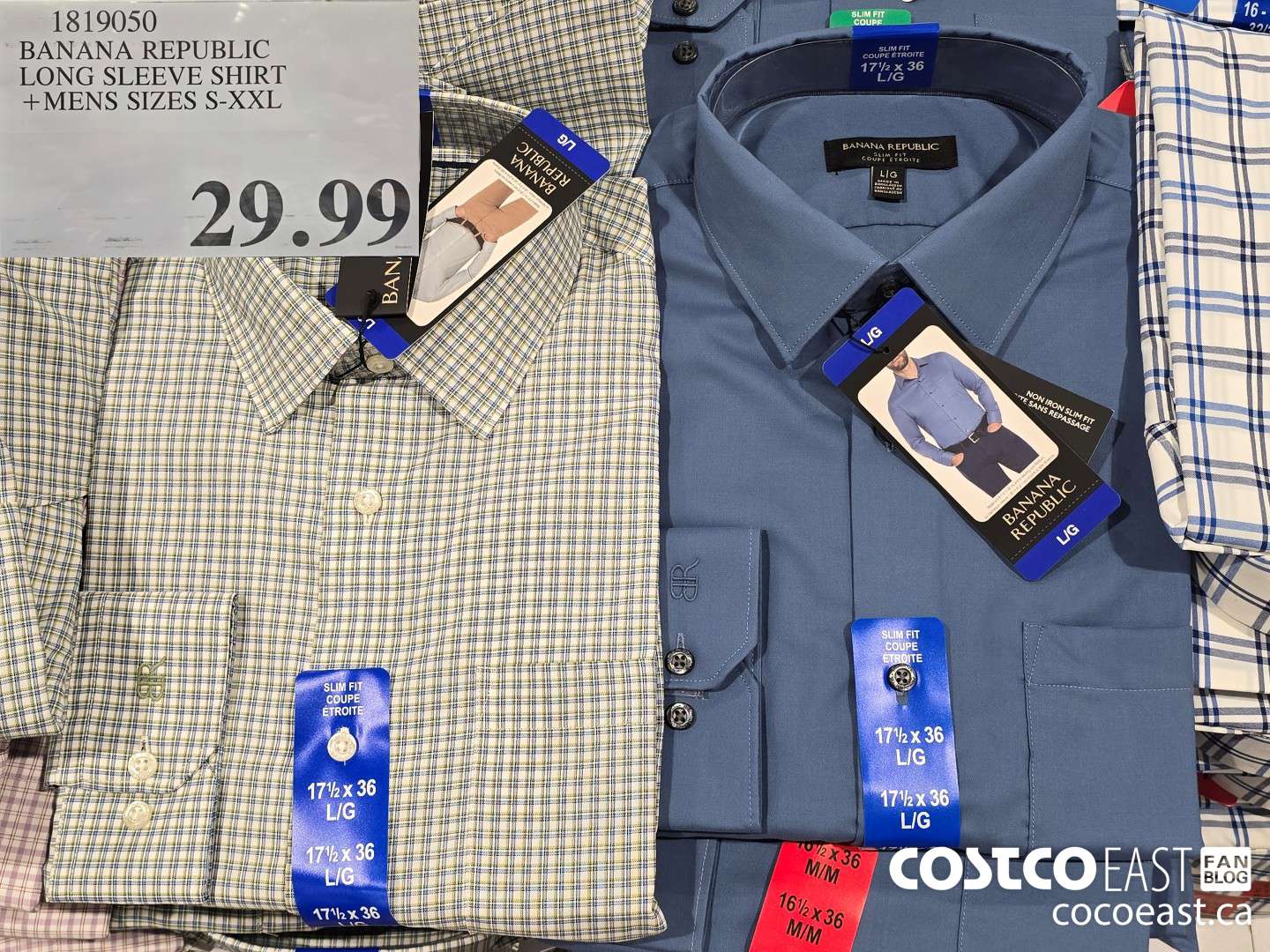 1819050 BANANA REPUBLIC LONG SLEEVE SHIRT + MENS SIZES S-XXL $29.99