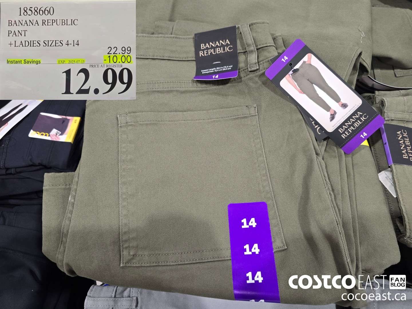 1858660 BANANA REPUBLIC PANT + LADIES SIZES 4-14 ($10.00 INSTANT SAVINGS EXPIRES ON 2025-07-13) $12.99