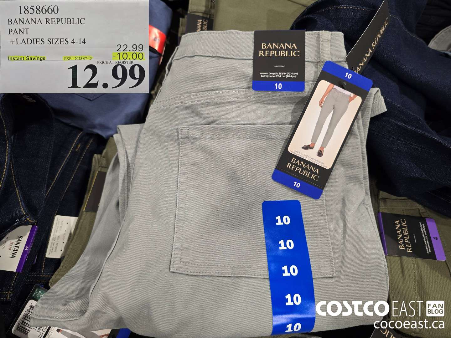 1858660 BANANA REPUBLIC PANT + LADIES SIZES 4-14 ($10.00 INSTANT SAVINGS EXPIRES ON 2025-07-13) $12.99