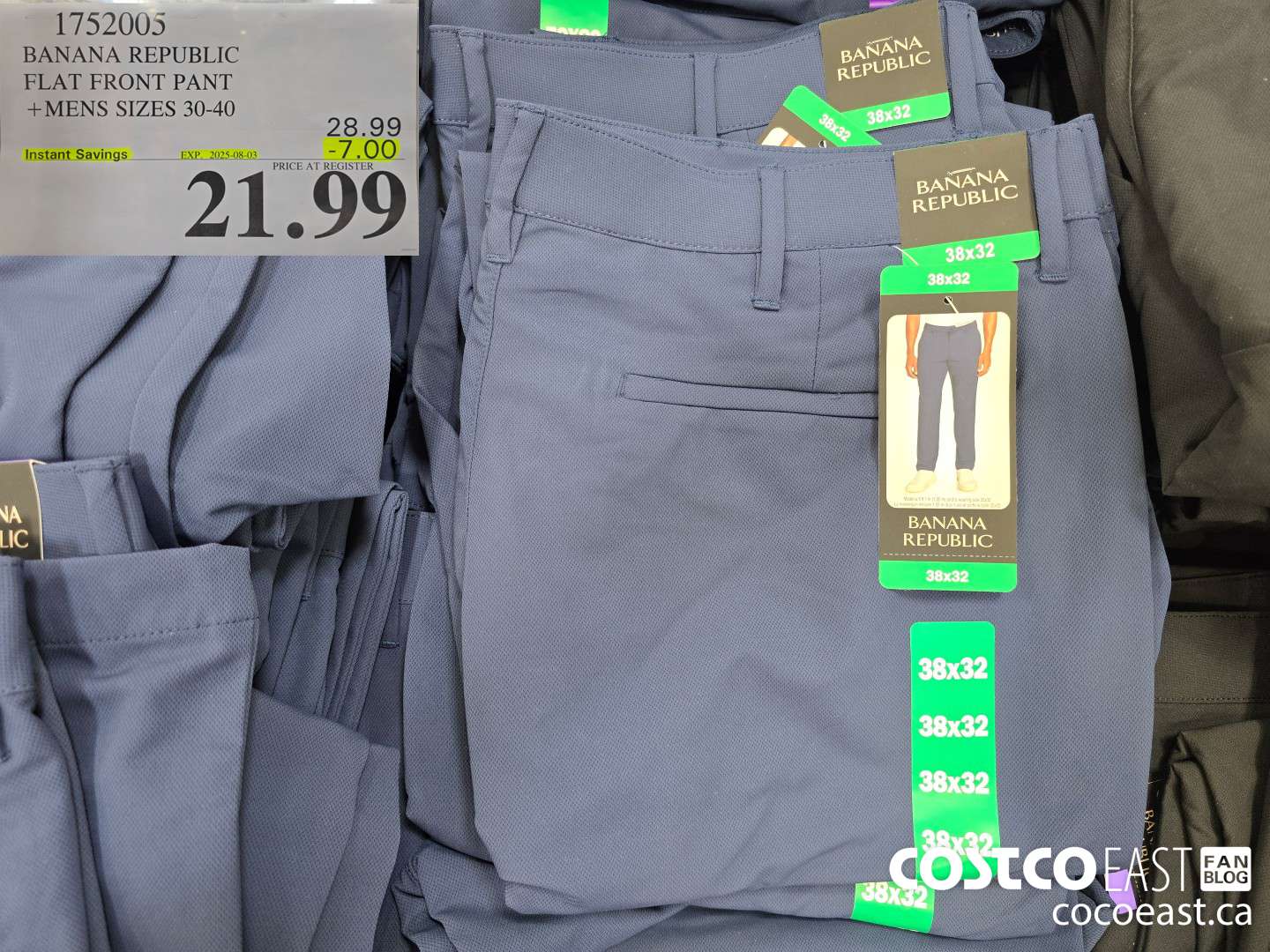 1752005 BANANA REPUBLIC TECH PANT +MENS SIZES 30-40 ($7.00 INSTANT SAVINGS EXPIRES ON 2025-08-03) $21.99