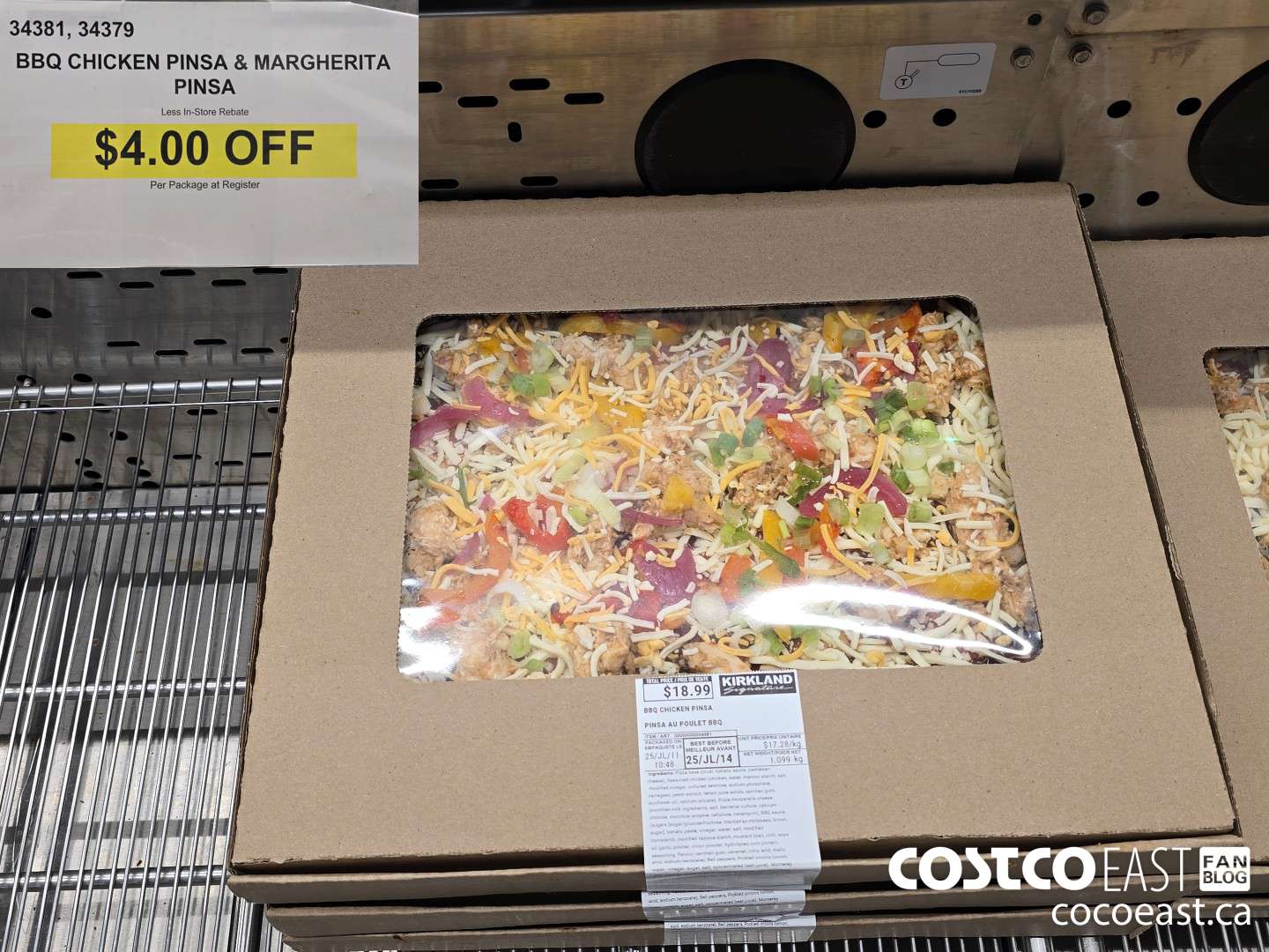 34381 BBQ CHICKEN PINSA & MARGHERITA PINSA ($4.00 INSTANT SAVINGS)