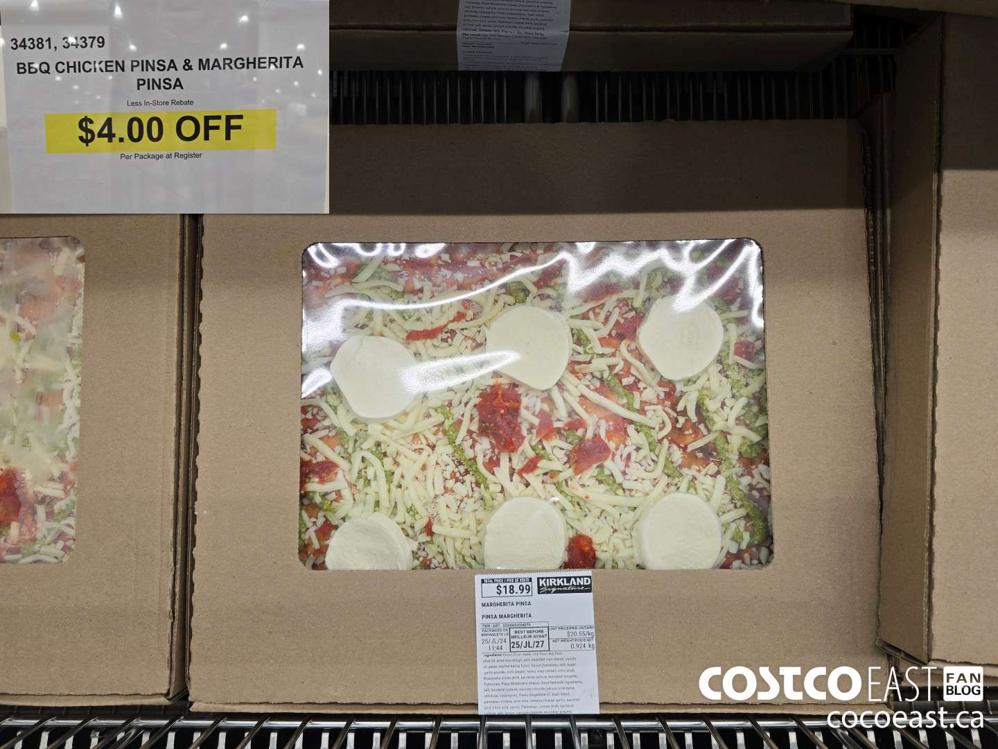 34381 BBQ CHICKEN PINSA & MARGHERITA PINSA ($4.00 INSTANT SAVINGS)