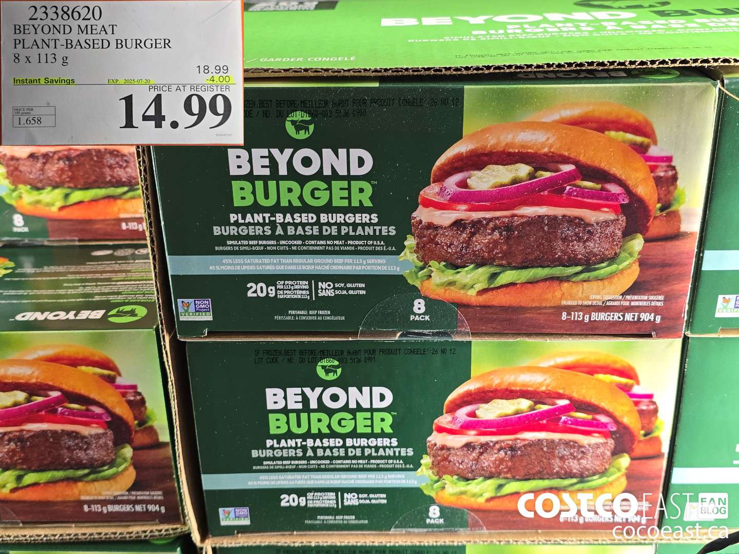 2338620 BEYOND MEAT PLANT-BASED BURGER 8 x 113 G ($4.00 INSTANT SAVINGS EXPIRES ON 2025-07-20) $14.99