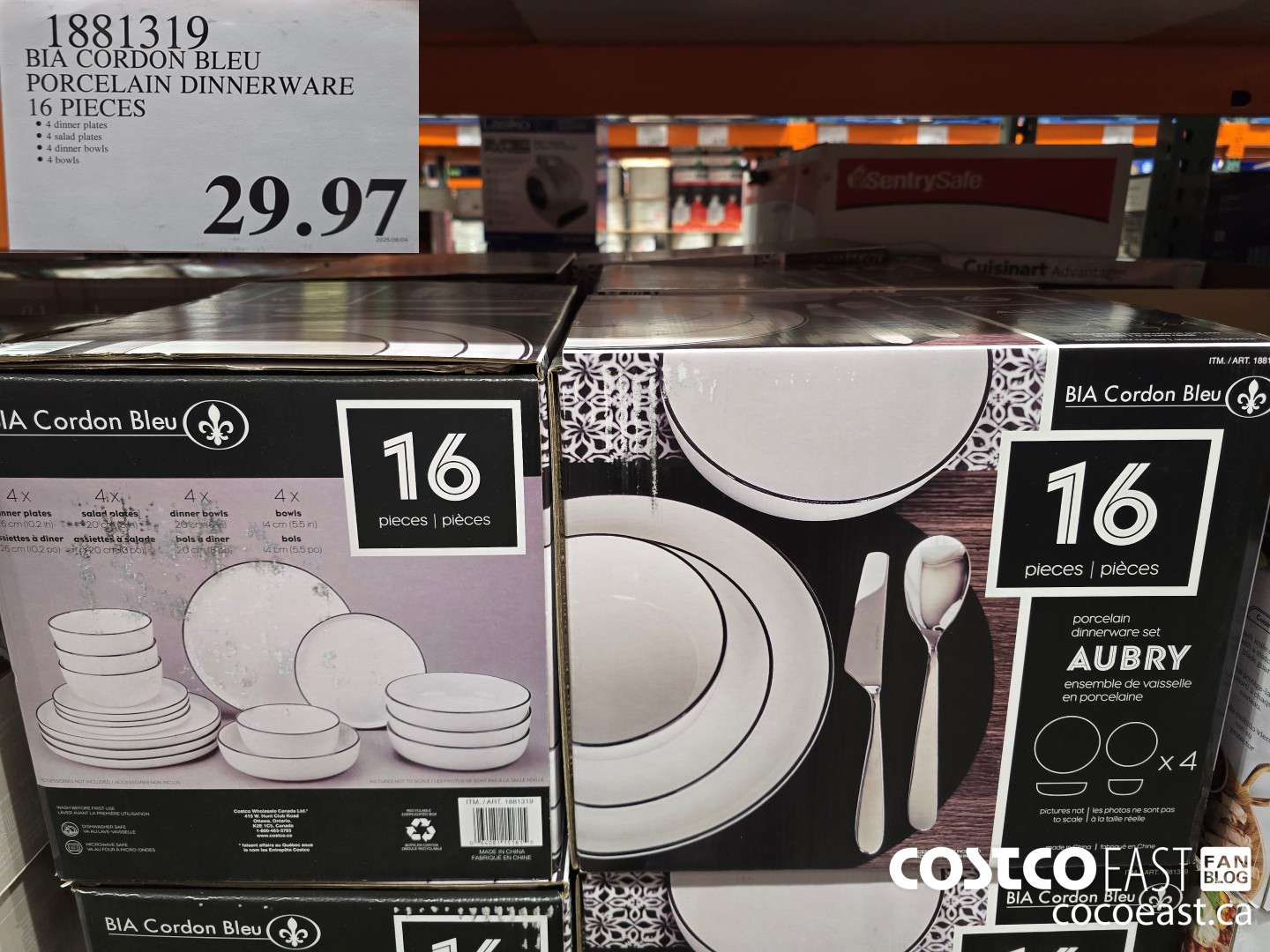 1881319 BIA CORDON BLEU PORCELAIN DINNERWARE 16 PIECES $29.97