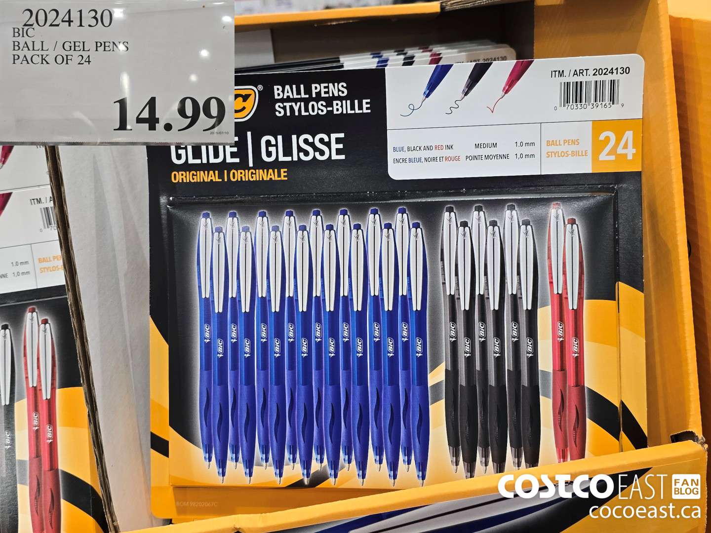 2024130 BIC BALL / GEL PENS PACK OF 24 $14.99