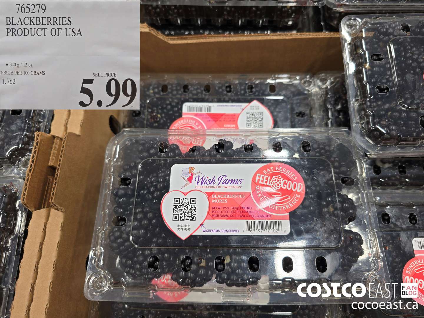 765279 BLACKBERRIES PRODUCT OF USA $5.99