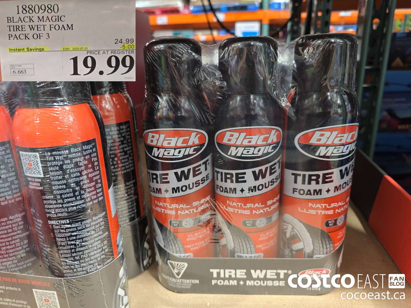 1880980 BLACK MAGIC WET SHINE TIRE FOAM PACK OF 3 ($5.00 INSTANT SAVINGS EXPIRES ON 2025-07-13) $19.99