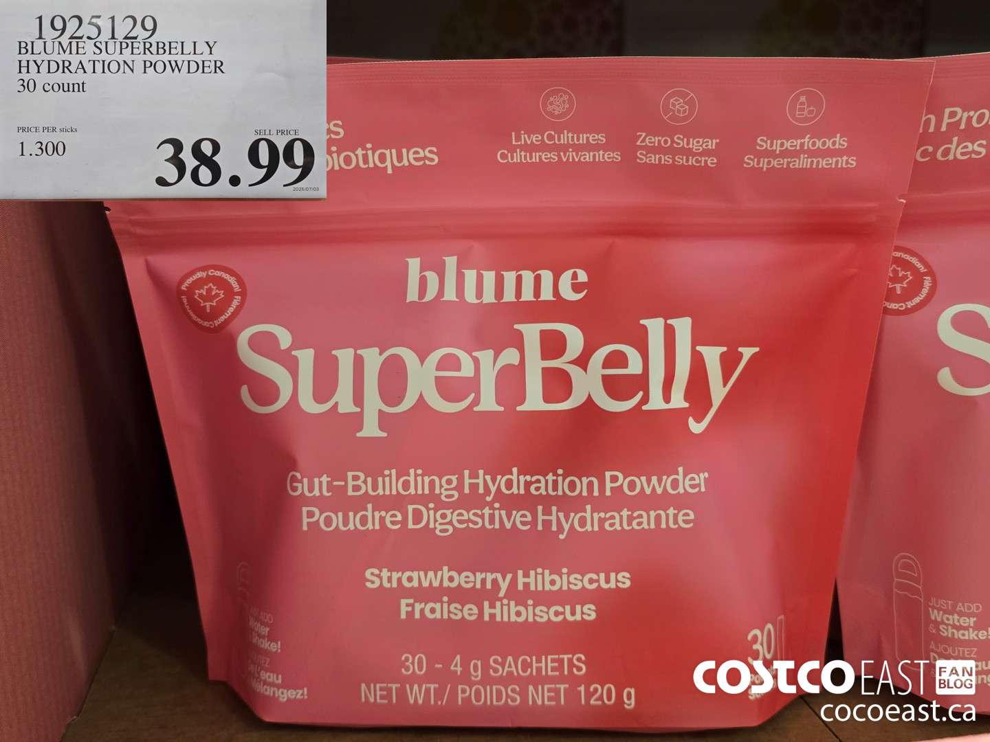 1925129 BLUME SUPERBELLY HYDRATION POWDER 30 count $38.99