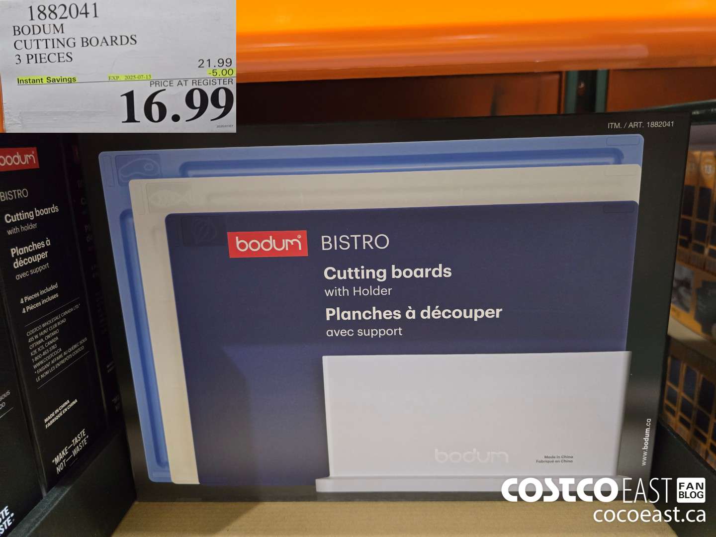 1882041 BODUM CUTTING BOARDS 3 PIECES ($5.00 INSTANT SAVINGS EXPIRES ON 2025-07-13) $16.99