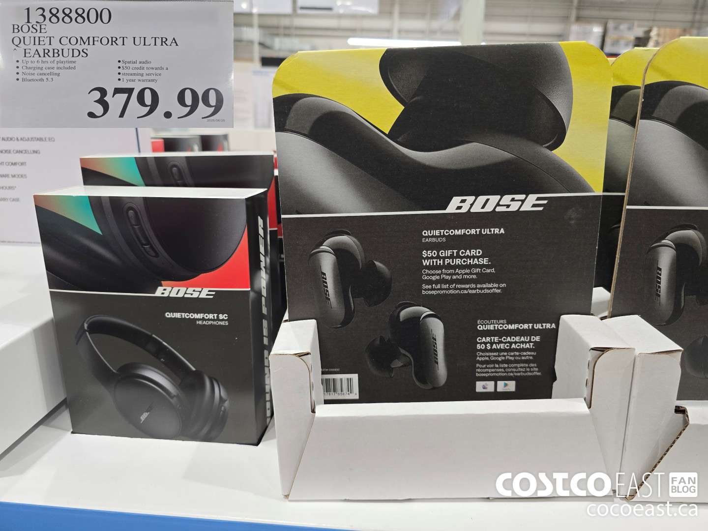 1388800 BOSE QUIET COMFORT ULTRA EARBUDS $379.99