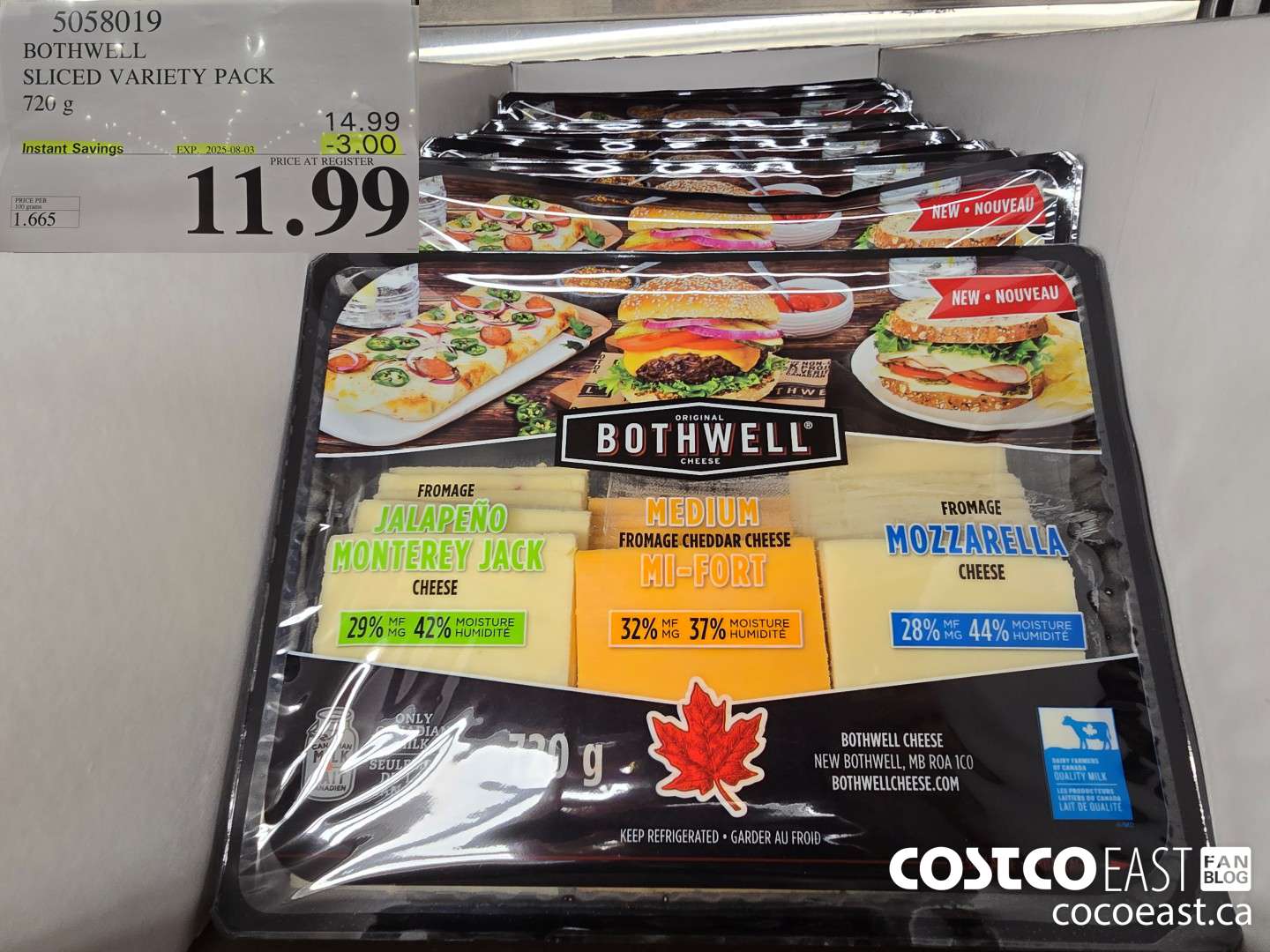 5058019 BOTHWELL SLICED VARIETY PACK 720 g ($3.00 INSTANT SAVINGS EXPIRES ON 2025-08-03) $11.99