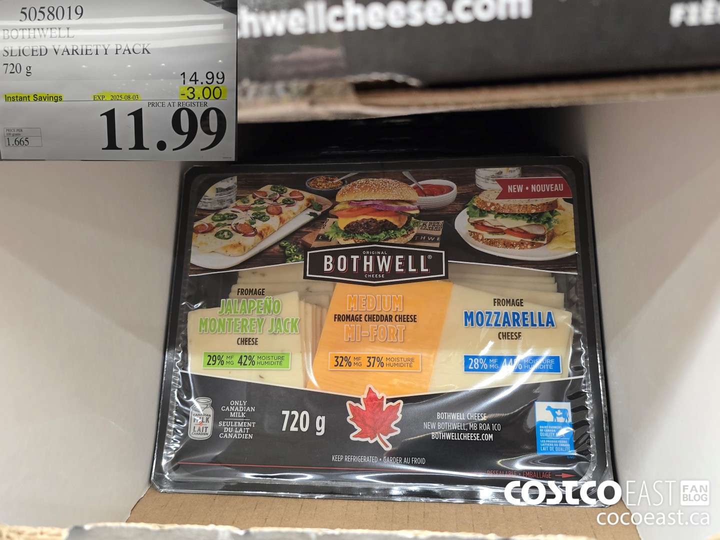 5058019 BOTHWELL SLICED VARIETY PACK 720 g ($3.00 INSTANT SAVINGS EXPIRES ON 2025-08-03) $11.99