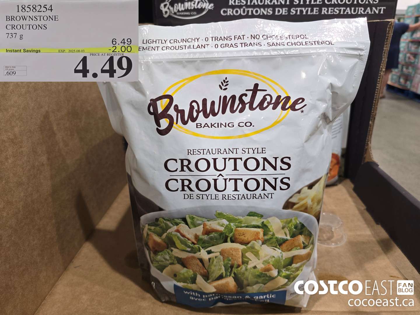 1858254 BROWNSTONE CROUTONS 737 G ($2.00 INSTANT SAVINGS EXPIRES ON 2025-08-03) $4.49