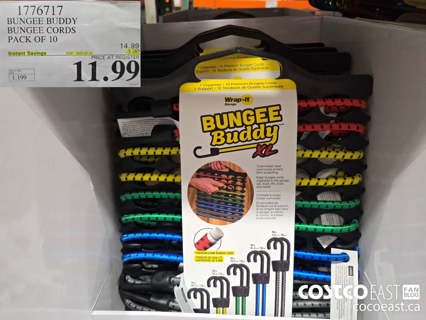 1776717 BUNGEE BUDDY BUNGEE CORDS PACK OF 10 ($3.00 INSTANT SAVINGS EXPIRES ON 2025-07-13) $11.99