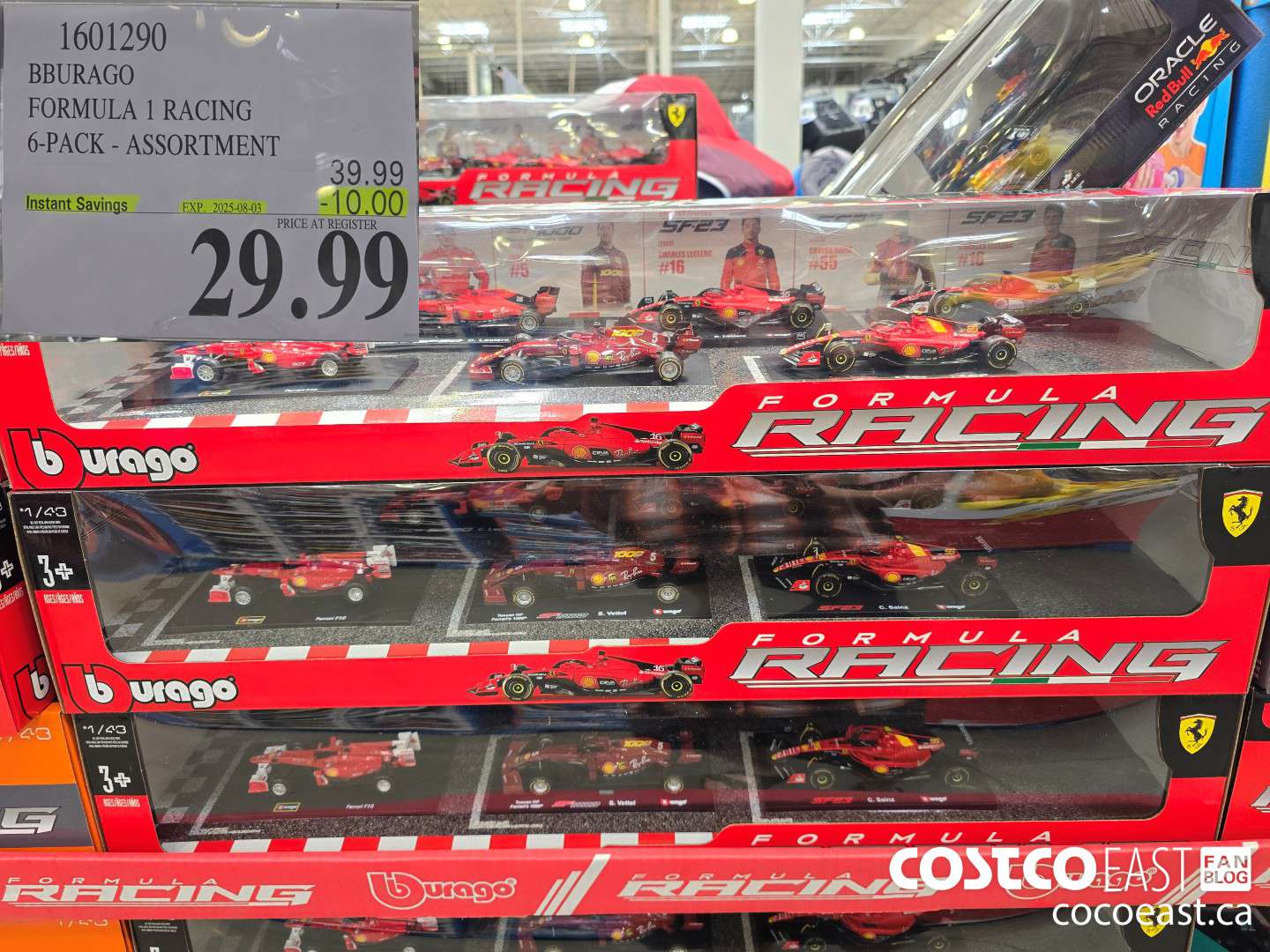 1601290 BURAGO FORMULA 1 RACING 6-PACK - ASSORTMENT ($10.00 INSTANT SAVINGS EXPIRES ON 2025-08-03) $29.99