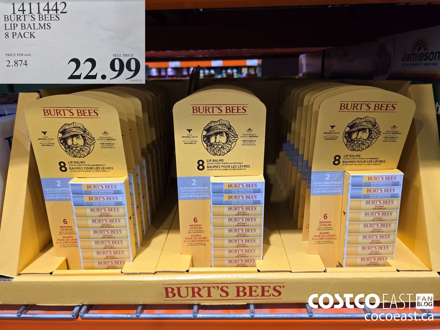 1411442 BURT'S BEES LIP BALM - 8 PACK $22.99
