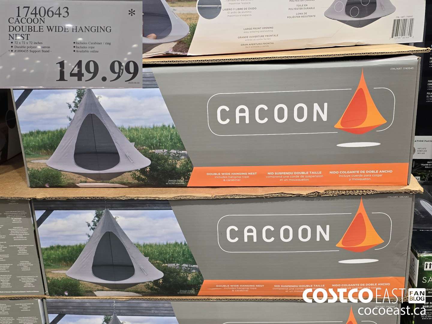 1740643 CACOON DOUBLE WIDE HANGING NEST $149.99