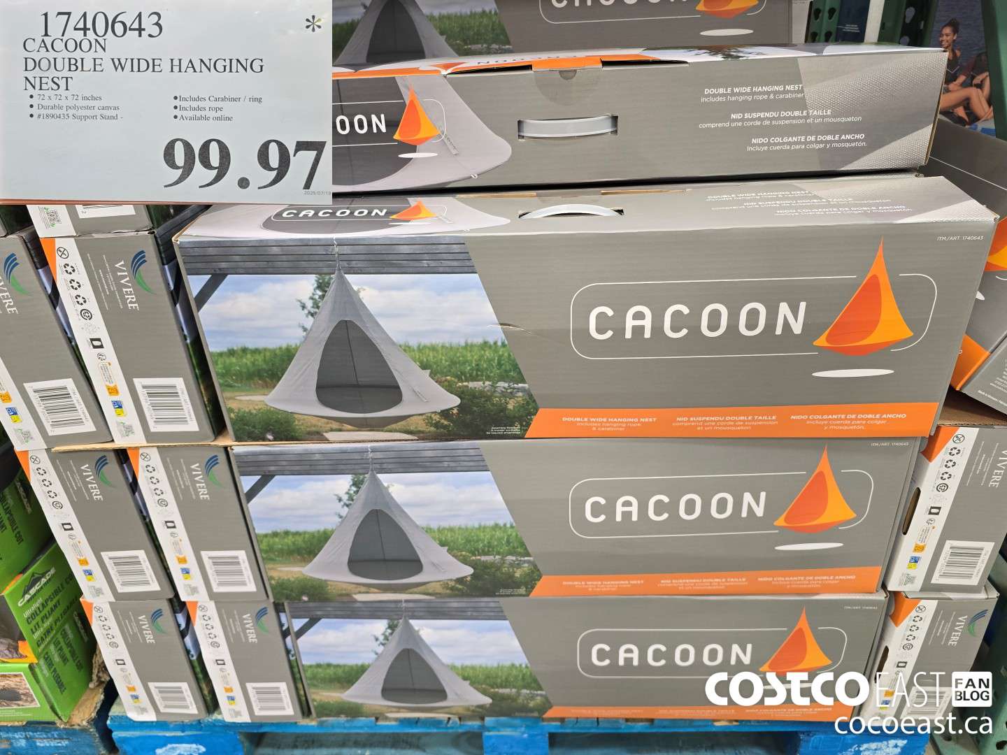 1740643 CACOON DOUBLE WIDE HANGING NEST $99.97