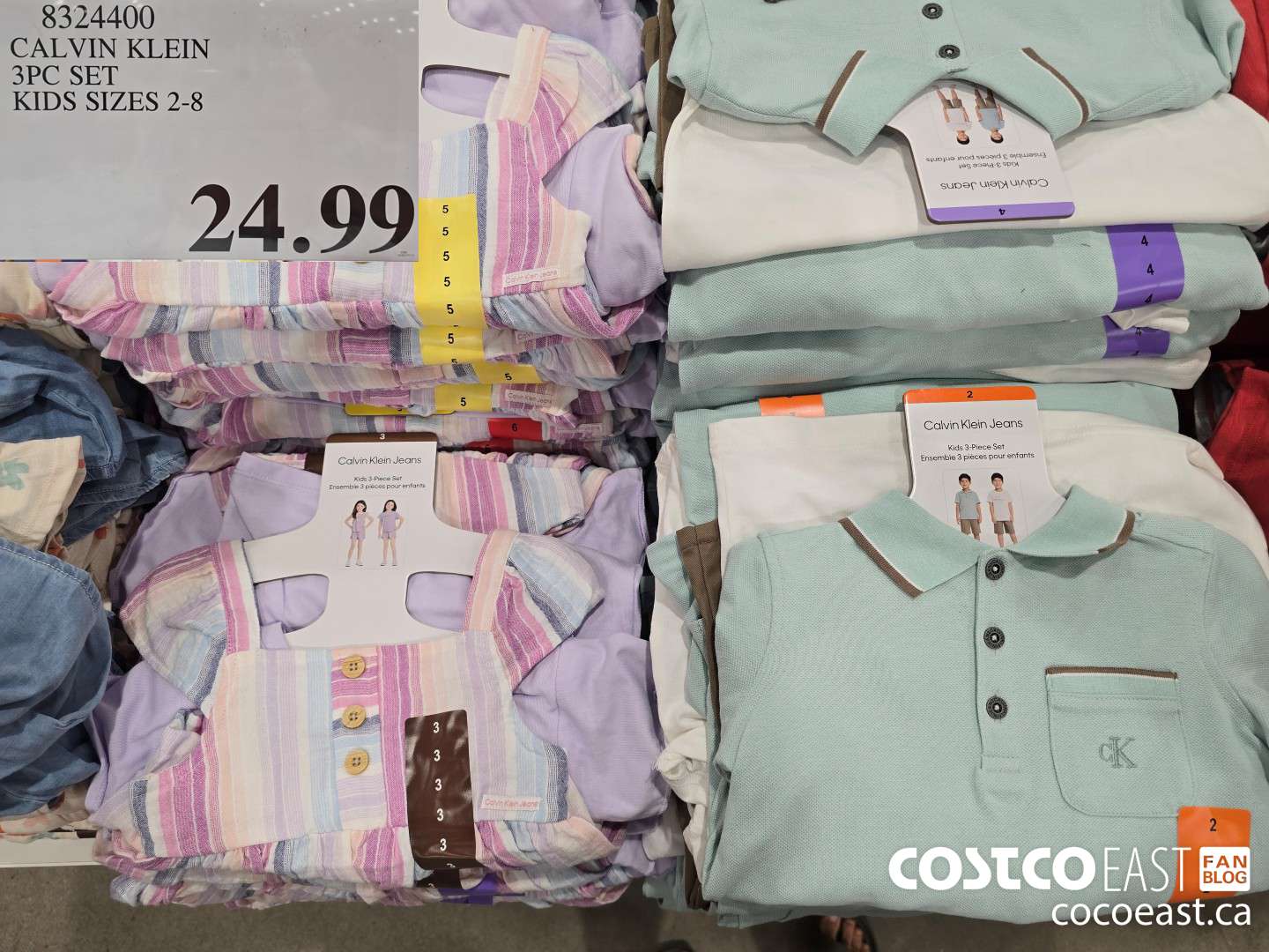 8324400 CALVIN KLEIN 3 PC SET KIDS SIZES 2-8 $24.99