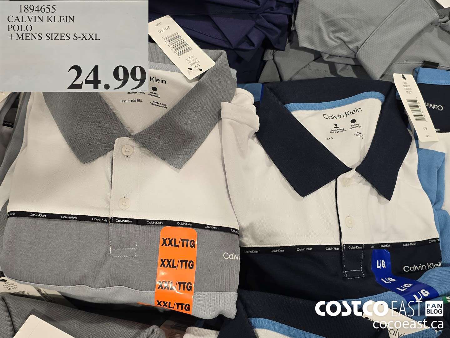 1894655 CALVIN KLEIN POLO +MENS SIZES S-XXL $24.99