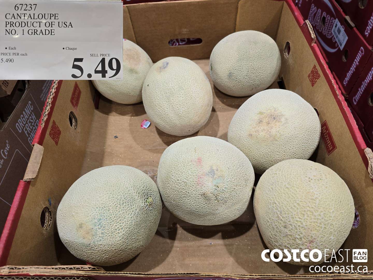 67237 CANTALOUPE PRODUCT OF USA NO. 1 GRADE $5.49