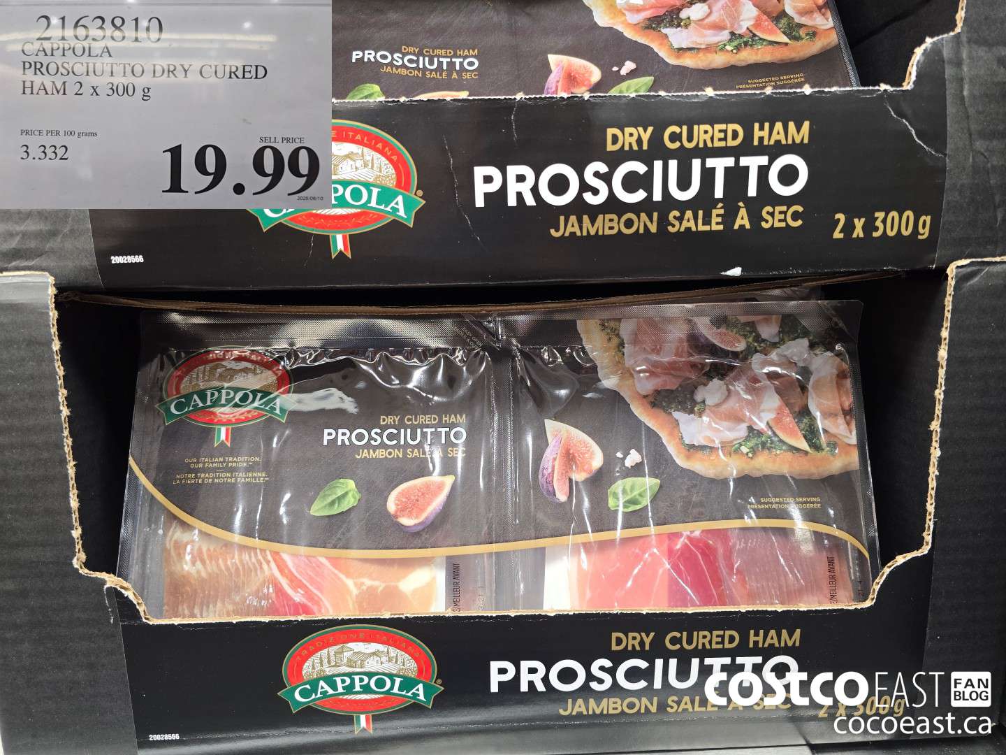 2163810 CAPPOLA PROSCIUTTO DRY CURED HAM 2 x 300 g $19.99