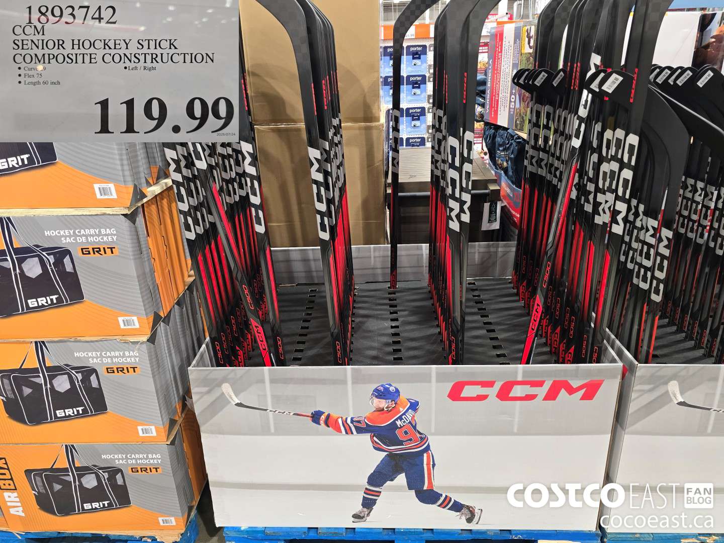 1893742 CCM SENIOR HOCKEY STICK COMPOSITE CONSTRUCTION $119.99