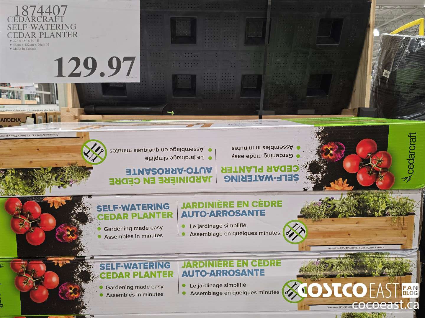 1874407 CEDARCRAFT SELF-WATERING CEDAR PLANTER $129.97