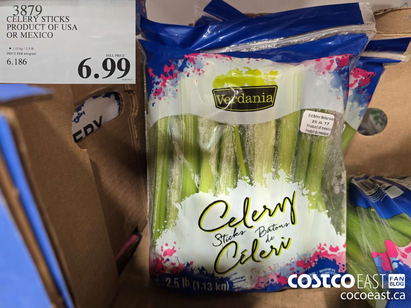 3879 CELERY STICKS PRODUCT OF USA OR MEXICO $6.99
