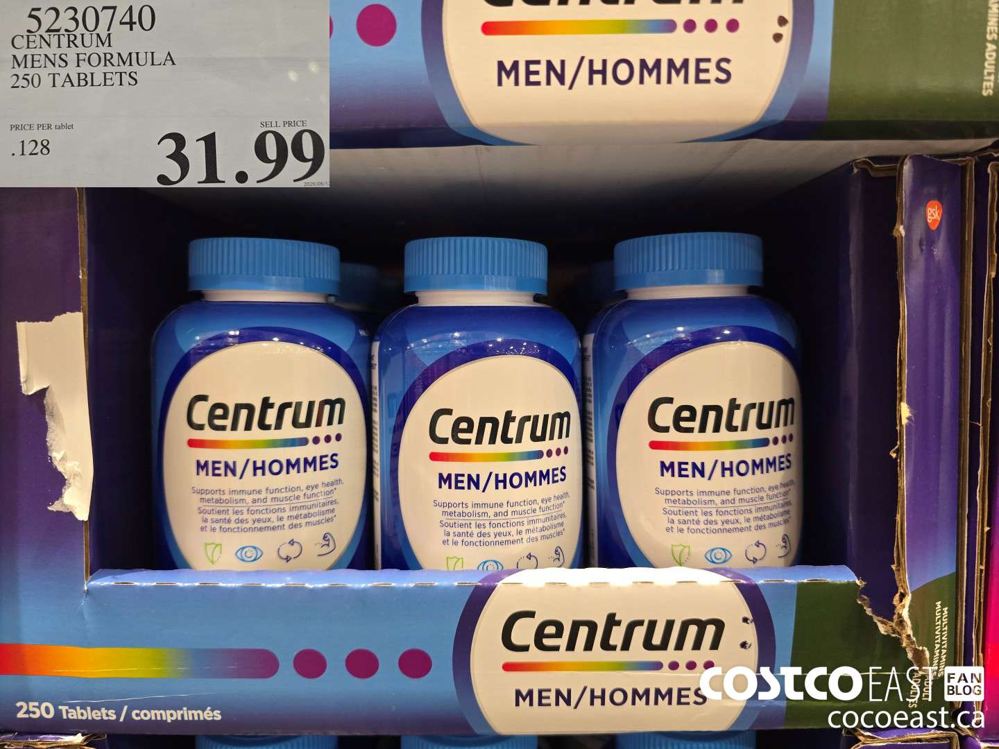 5230740 CENTRUM MENS FORMULA 250 TABLETS $31.99