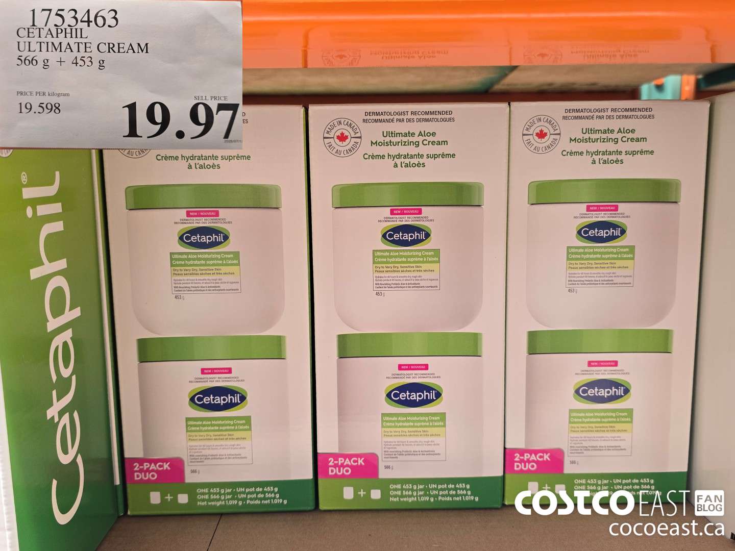 1753463 CETAPHIL ULTIMATE CREAM 566 g + 453 G $19.97