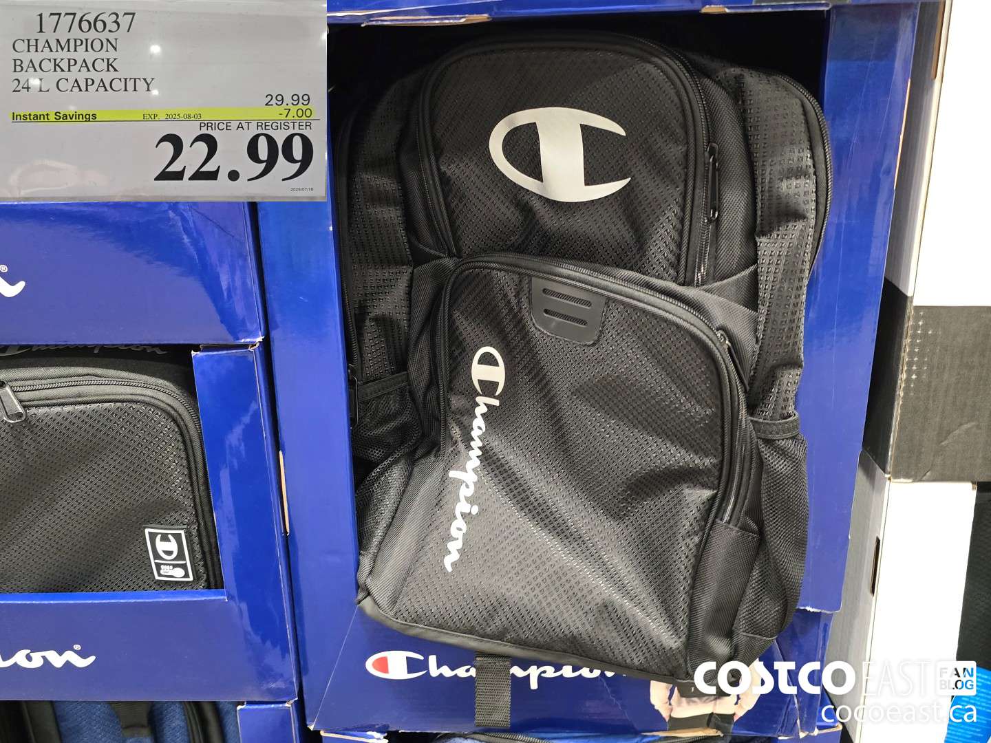 1776637 CHAMPION BACKPACK 24 L CAPACITY ($7.00 INSTANT SAVINGS EXPIRES ON 2025-08-03) $22.99