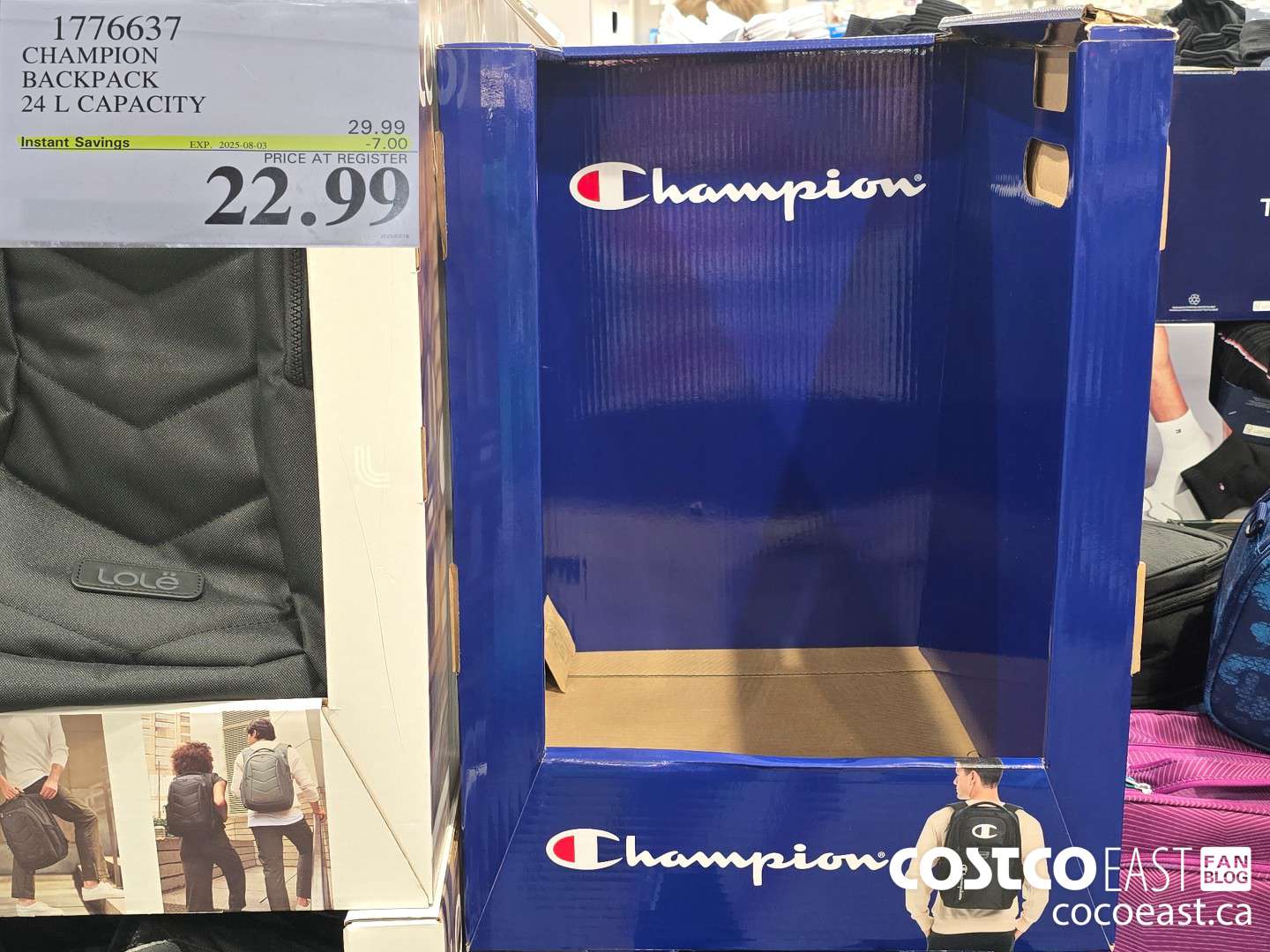 1776637 CHAMPION BACKPACK 24 L CAPACITY ($7.00 INSTANT SAVINGS EXPIRES ON 2025-08-03) $22.99