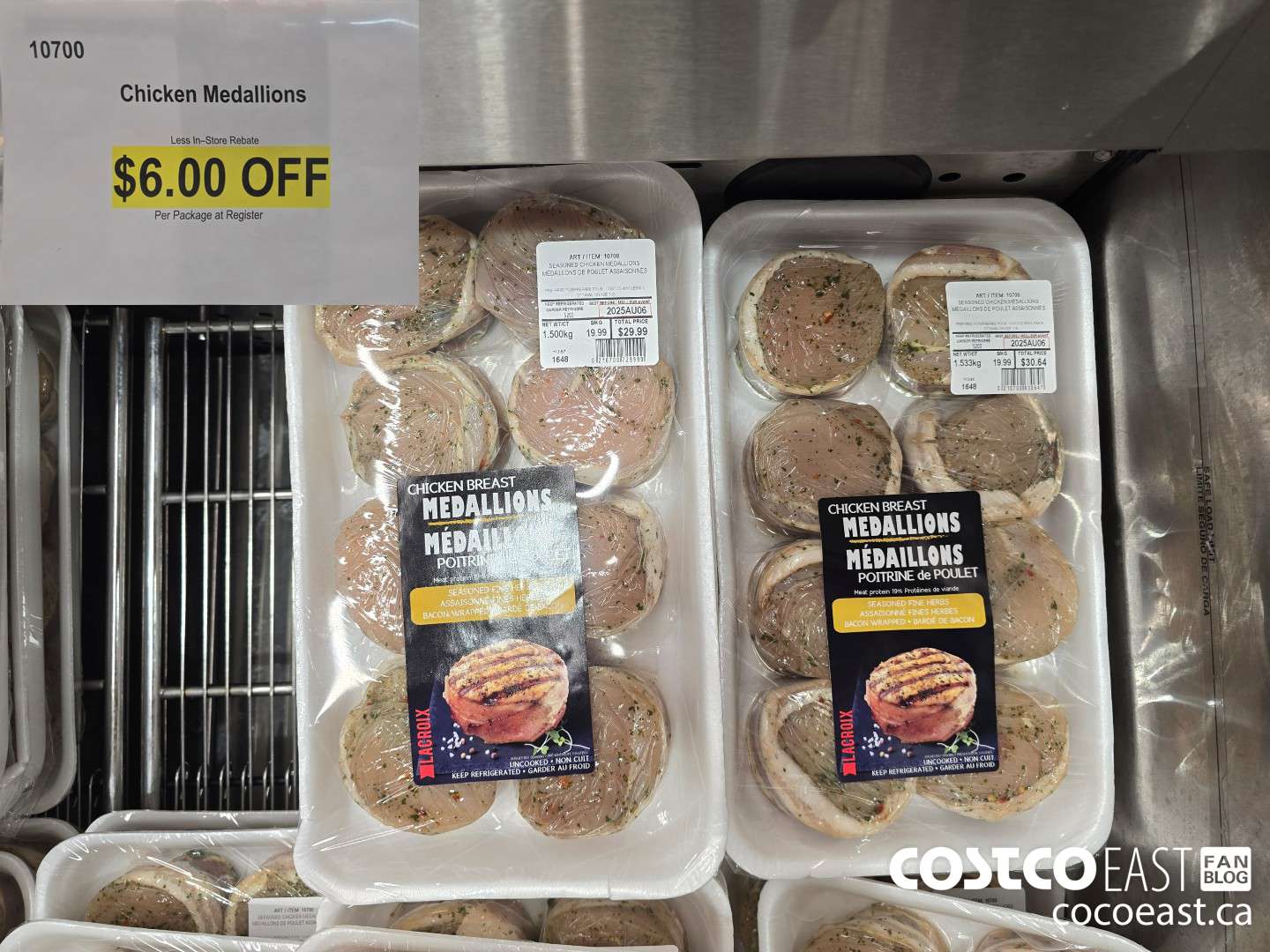 10700 CHICKEN MEDALLIONS ($6.00 INSTANT SAVINGS)