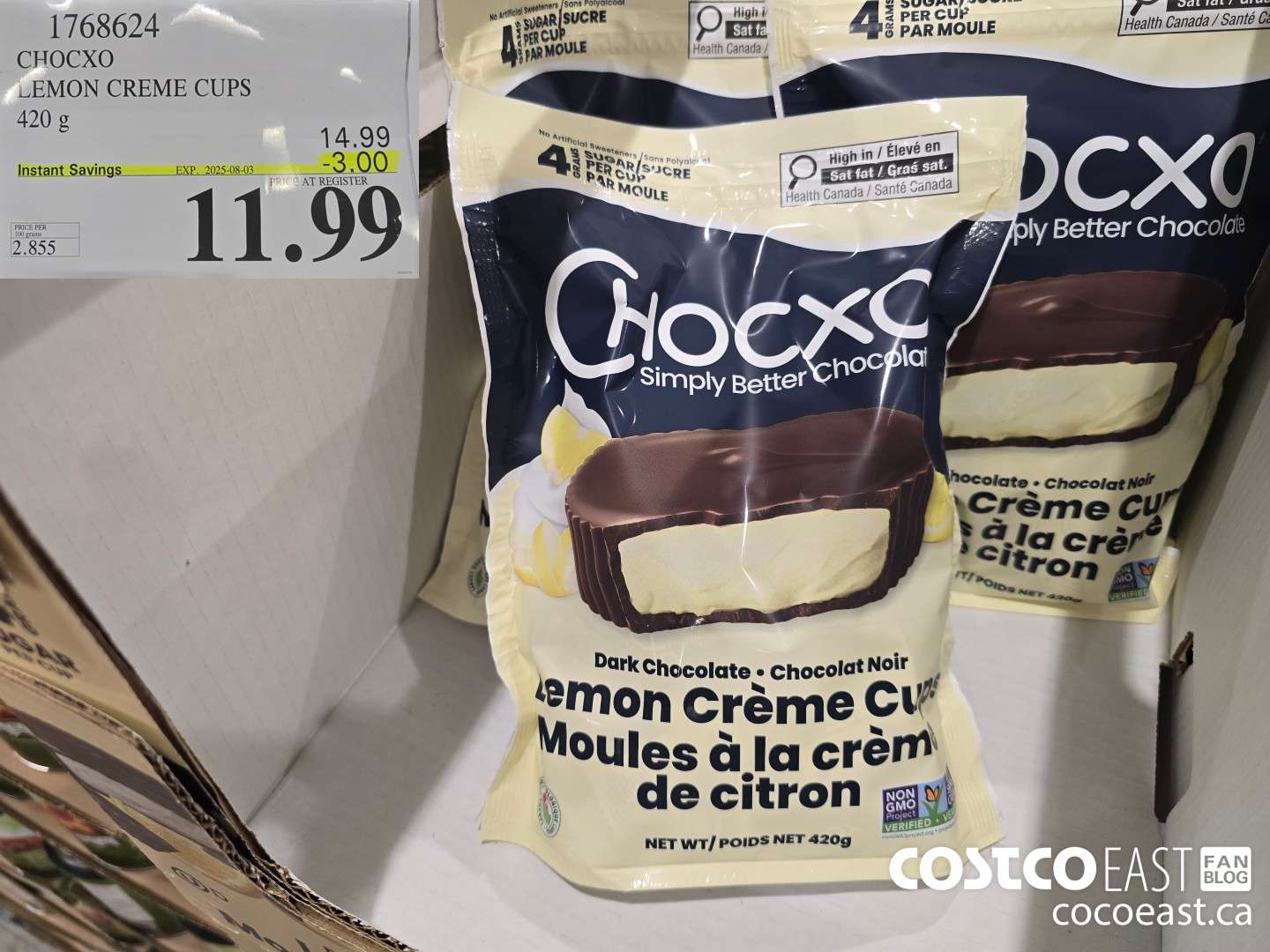 1768624 CHOCXO LEMON CREME CUPS 420 g ($3.00 INSTANT SAVINGS EXPIRES ON 2025-08-03) $11.99