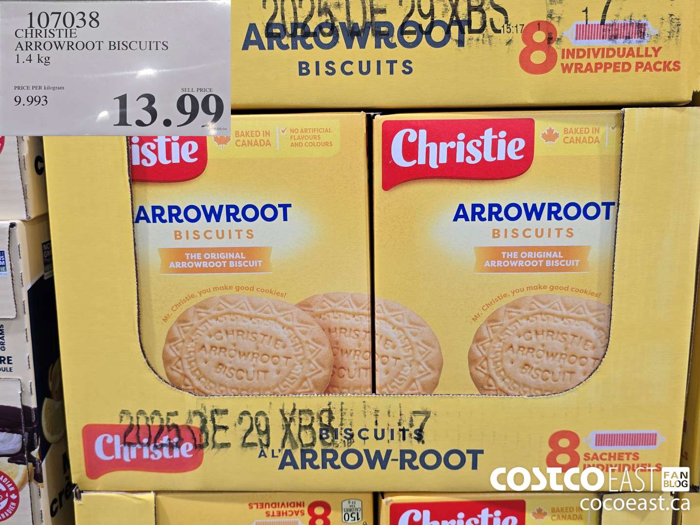 107038 CHRISTIE BROWN ARROWROOT BISCUITS 1.4 KG $13.99