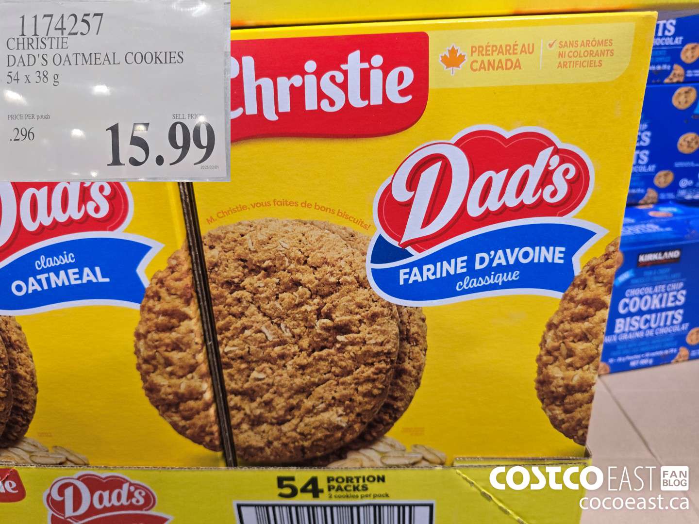 1174257 CHRISTIE DAD'S OATMEAL COOKIES 2.05 kg $15.99