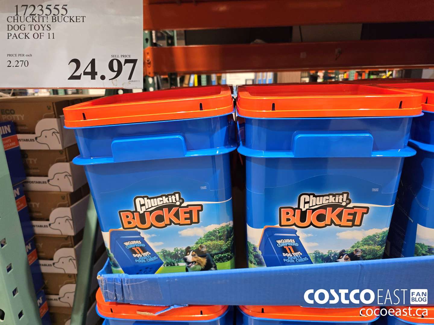 1723555 CHUCKIT! BUCKET DOG TOYS PACK OF 11 $24.97