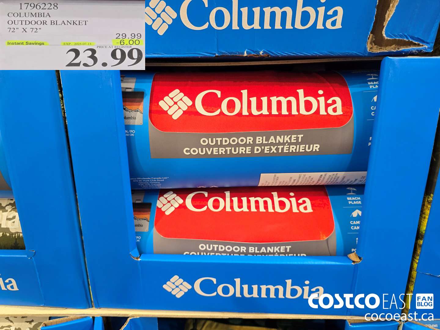 1796228 COLUMBIA OUTDOOR BLANKET 72