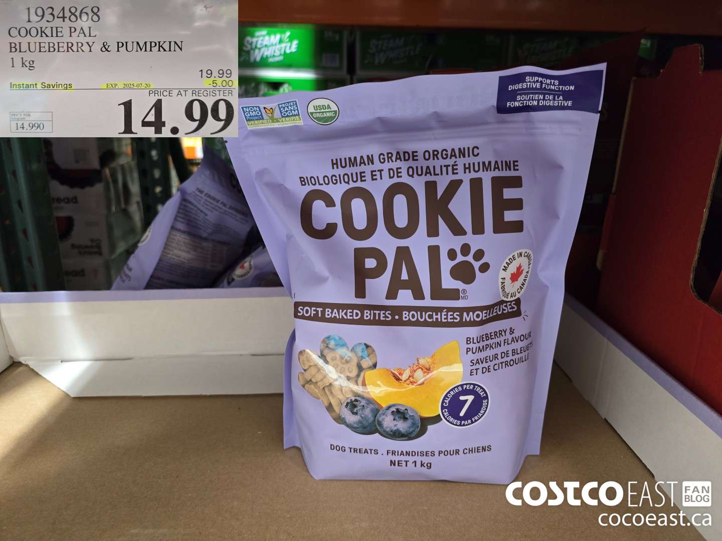 1934868 COOKIE PAL BLUEBERRY & PUMPKIN 1 KG ($5.00 INSTANT SAVINGS EXPIRES ON 2025-07-20) $14.99