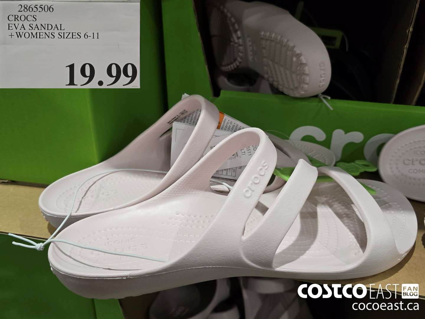 2865506 CROCS EVA SANDAL +WOMENS SIZES 6-11 $19.99