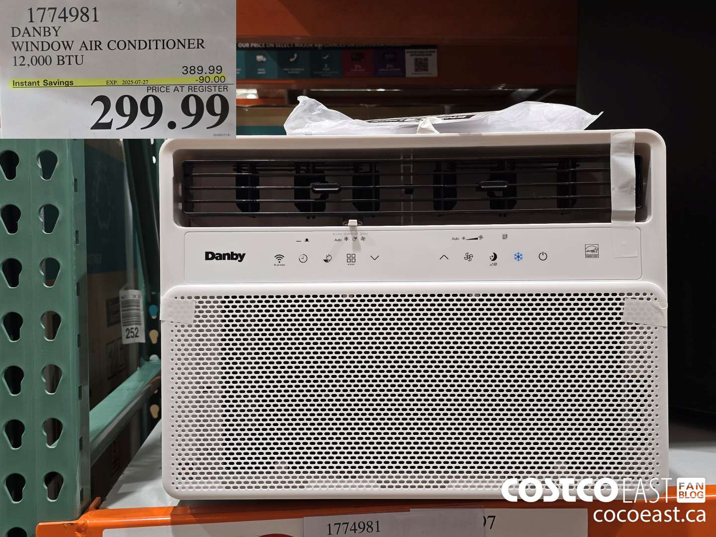 1774981 DANBY WINDOW AIR CONDITIONER 12,000 BTU ($90.00 INSTANT SAVINGS EXPIRES ON 2025-07-27) $299.99