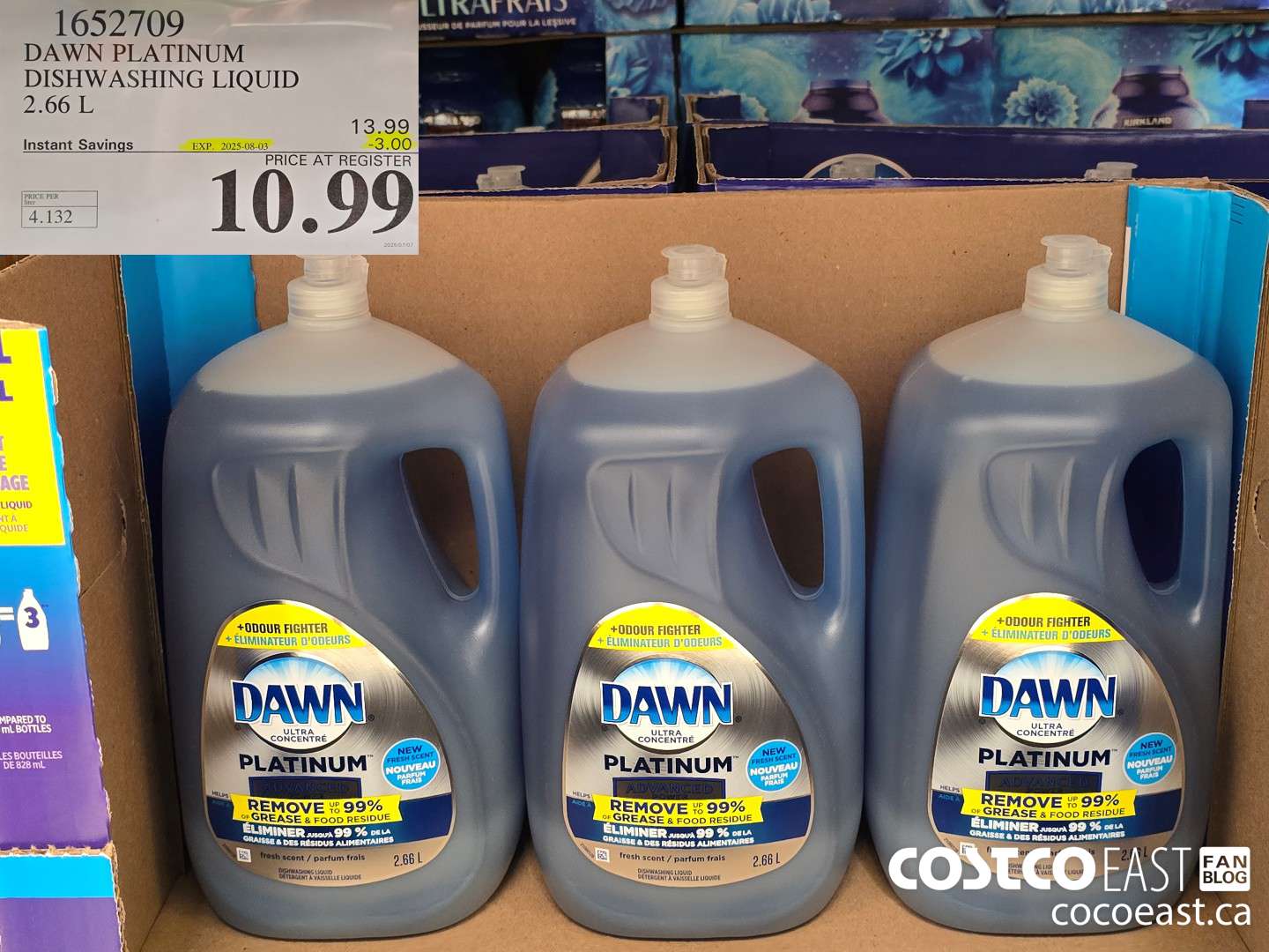 1652709 DAWN PLATINUM DISHWASHER LIQUID 2.66L ($3.00 INSTANT SAVINGS EXPIRES ON 2025-08-03) $10.99