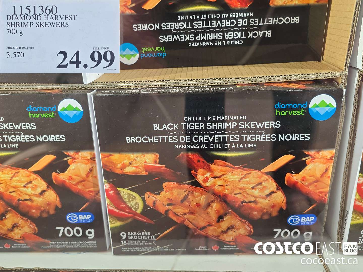 1151360 DIAMOND HARVEST SHRIMP SKEWERS 700 g $24.99