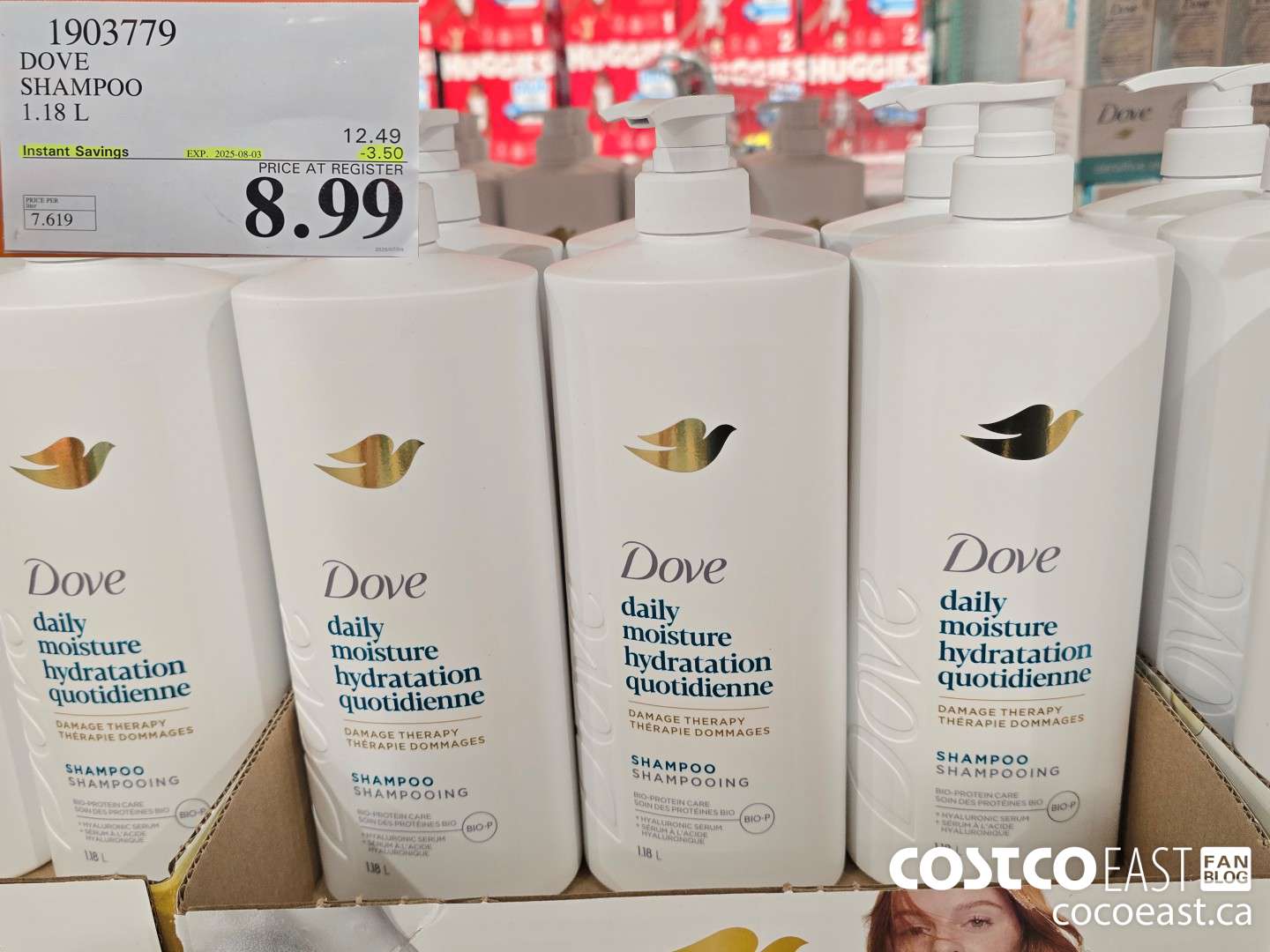 1903779 DOVE SHAMPOO 1.18 L ($3.50 INSTANT SAVINGS EXPIRES ON 2025-08-03) $8.99