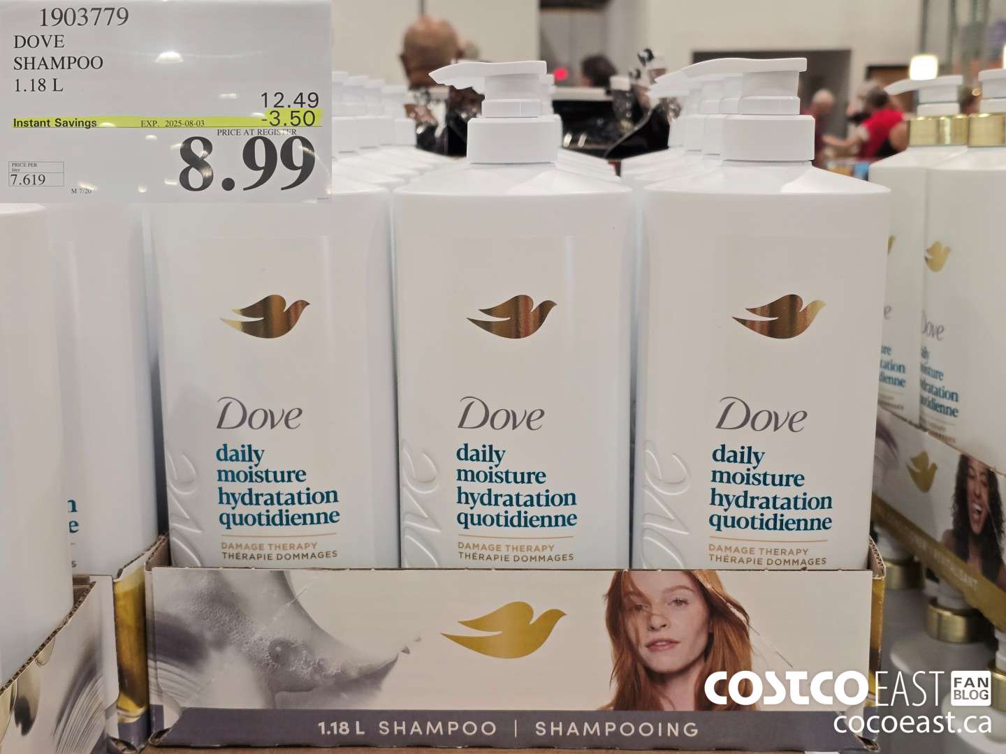 1903779 DOVE SHAMPOO 1.18 L ($3.50 INSTANT SAVINGS EXPIRES ON 2025-08-03) $8.99