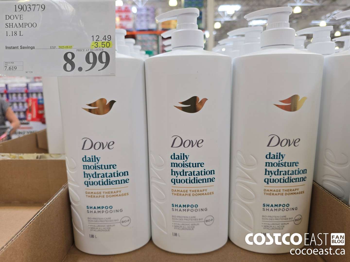 1903779 DOVE SHAMPOO 1.18 L ($3.50 INSTANT SAVINGS EXPIRES ON 2025-08-03) $8.99