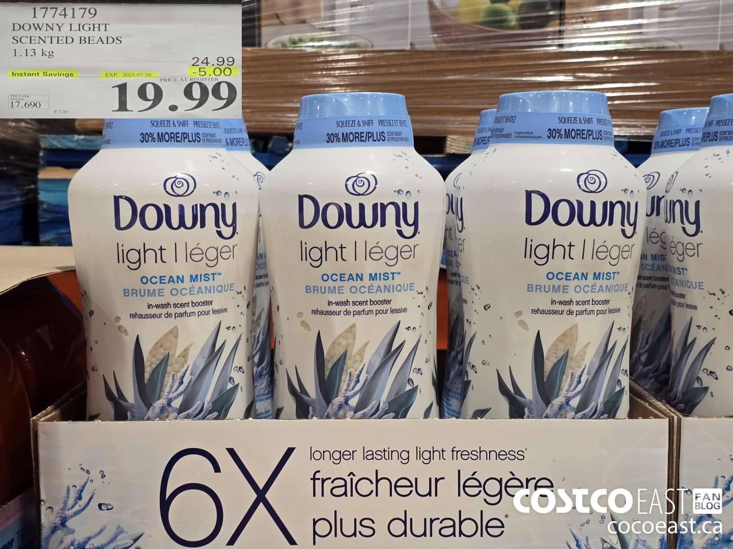 1774179 DOWNY LIGHT SCENTED BEADS 1.13 G ($5.00 INSTANT SAVINGS EXPIRES ON 2025-07-20) $19.99